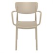 Compamia Loft Indoor Outdoor Dining Arm Chair in Taupe