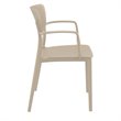 Compamia Loft Indoor Outdoor Dining Arm Chair in Taupe