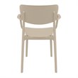 Compamia Loft Indoor Outdoor Dining Arm Chair in Taupe