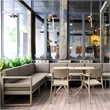 Compamia Loft Indoor Outdoor Dining Arm Chair in Taupe
