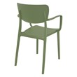 Compamia Loft Indoor Outdoor Dining Arm Chair in Olive Green