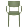 Compamia Loft Indoor Outdoor Dining Arm Chair in Olive Green