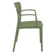 Compamia Loft Indoor Outdoor Dining Arm Chair in Olive Green