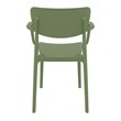 Compamia Loft Indoor Outdoor Dining Arm Chair in Olive Green