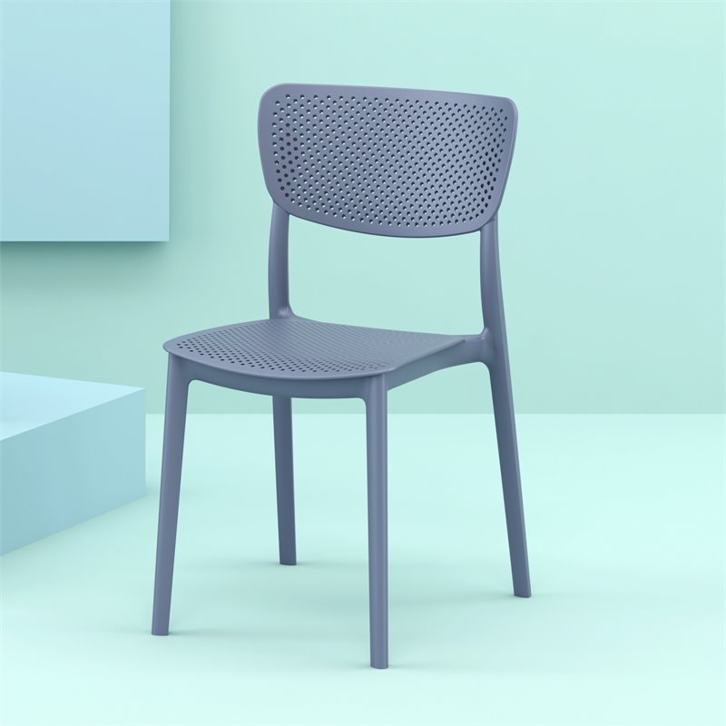 Compamia Lucy Dining Chair in Dark Gray Finish