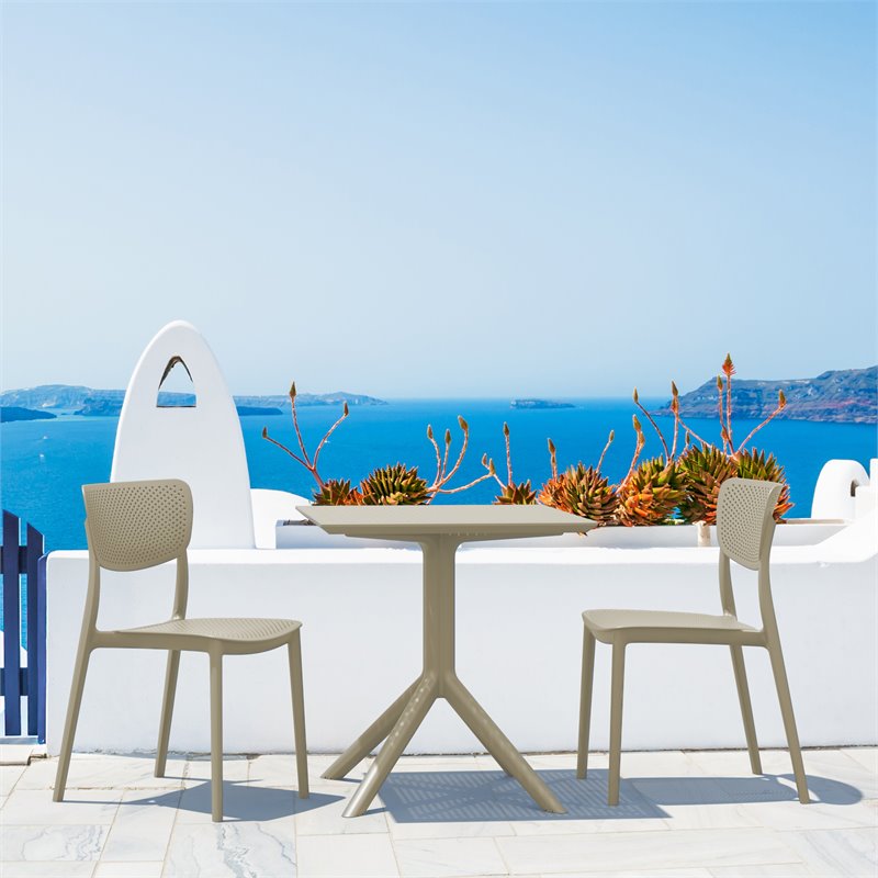 Compamia Lucy Dining Chair in Taupe Finish