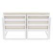 Mykonos Patio Loveseat White with Acrylic Fabric Natural Cushions