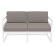 Mykonos Patio Loveseat White with Acrylic Fabric Cushions