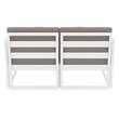 Mykonos Patio Loveseat White with Acrylic Fabric Cushions