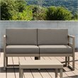 Mykonos Patio Loveseat Taupe with Acrylic Fabric Taupe Cushions