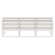 Mykonos Patio Sofa White with Acrylic Fabric Natural Cushions