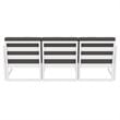 Mykonos Patio Sofa White with Acrylic Fabric Charcoal Cushions
