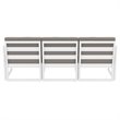 Mykonos Patio Sofa White with Acrylic Fabric Taupe Cushions