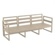 Mykonos Patio Sofa Taupe with Acrylic Fabric Natural Cushions