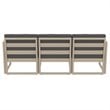 Mykonos Patio Sofa Taupe with Acrylic Fabric Charcoal Cushions