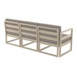 Mykonos Patio Sofa Taupe with Acrylic Fabric Taupe Cushions