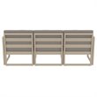 Mykonos Patio Sofa Taupe with Acrylic Fabric Taupe Cushions