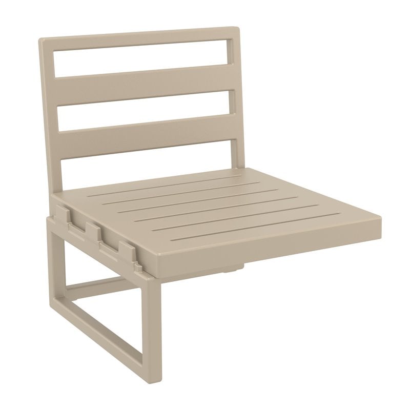 Compamia Mykonos Extension in Taupe finish with Acrylic Fabric Natural Cushion