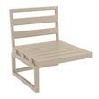 Compamia Mykonos Extension in Taupe finish with Acrylic Fabric Natural Cushion