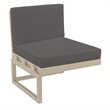 Mykonos Extension Taupe with Acrylic Fabric Charcoal Cushion