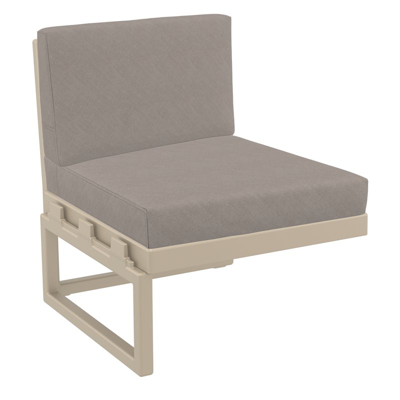 Compamia Mykonos Extension Taupe with Acrylic Fabric Taupe Cushion