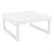 Compamia Mykonos Ottoman White with Acrylic Fabric Natural Cushion