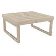 Compamia Mykonos Ottoman in Taupe with Acrylic Fabric Natural Cushion