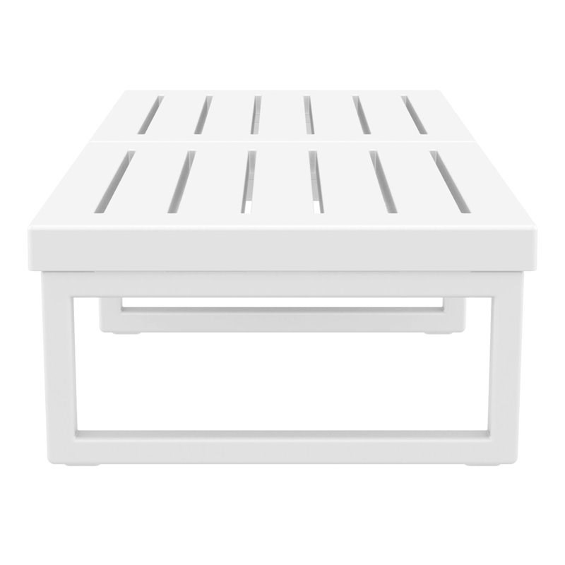 Compamia Mykonos Rectangle Lounge Coffee Table in White Finish