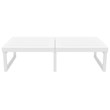 Compamia Mykonos Rectangle Lounge Coffee Table in White Finish