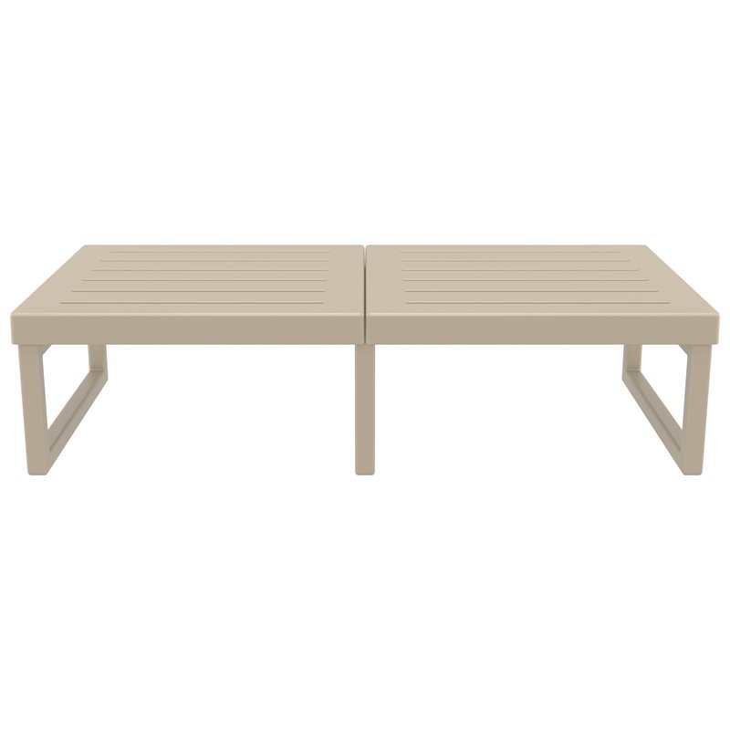 Compamia Mykonos Rectangle Lounge Coffee Table in Taupe Finish