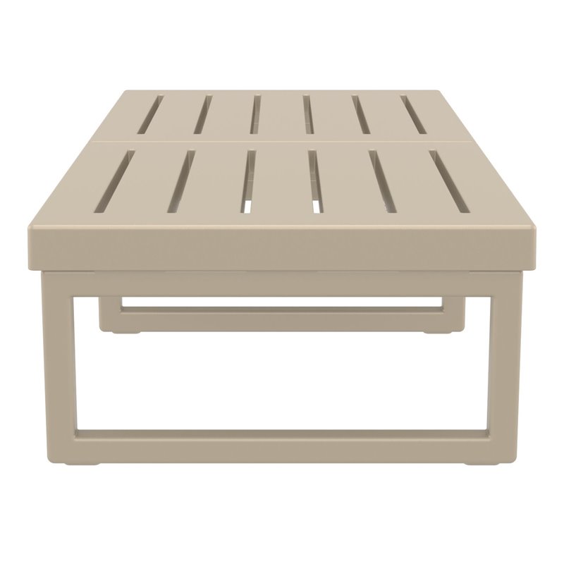 Compamia Mykonos Rectangle Lounge Coffee Table in Taupe Finish