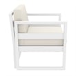 Compamia Mykonos Club 3 Piece Patio Set White with Natural Cushion