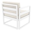 Compamia Mykonos Club 3 Piece Patio Set White with Natural Cushion