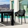 Air XL Extension Dining Set 5 Piece Black