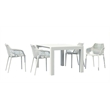 Compamia Air XL 5 Piece Extension Dining Set in White