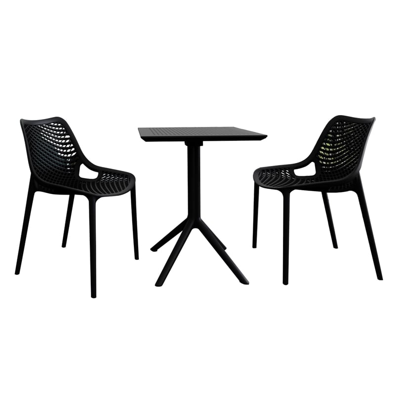 Compamia Air Bistro Set 3 Piece Black