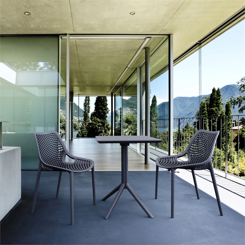 Compamia Air Bistro 3 Piece Set Dark Gray