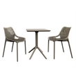 Compamia Air Bistro Set 3 Piece in Taupe Finish