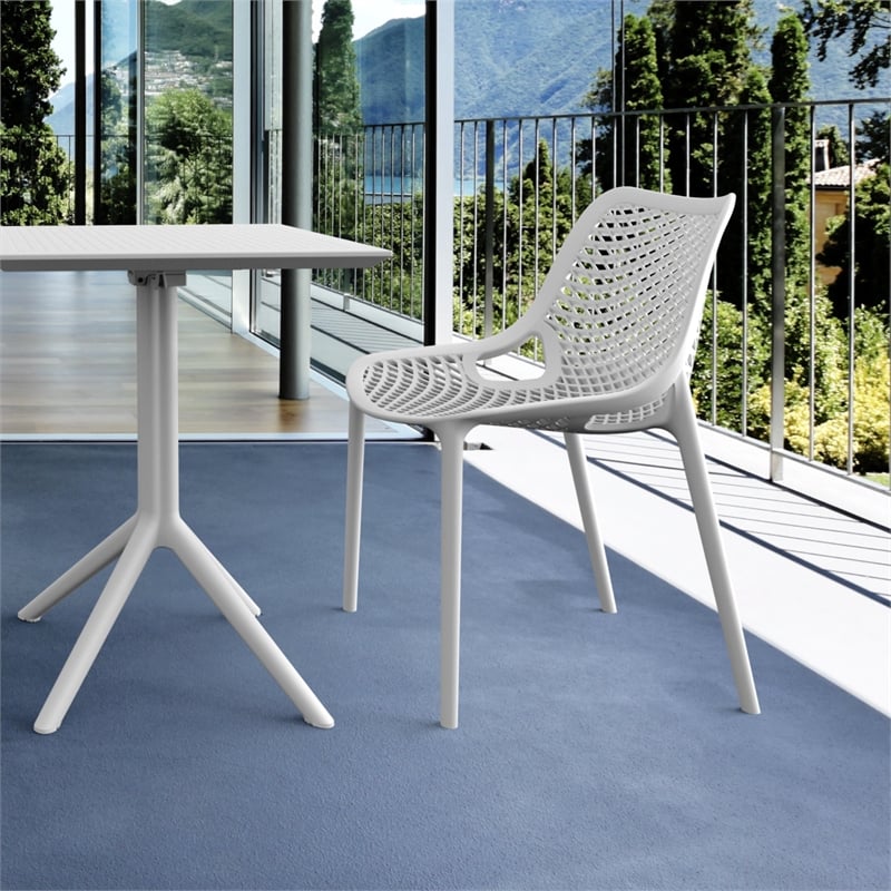 Compamia Air Bistro Set 3 Piece in White Finish