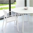 Compamia Lisa 5 Piece Contemporary Resin Round Dining Set in White