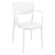 Compamia Lisa 5 Piece Contemporary Resin Round Dining Set in White