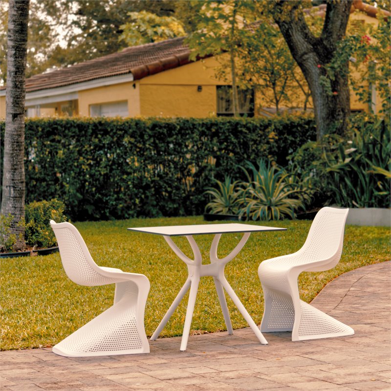 Compamia Bloom Dining Set with 2 Chairs White