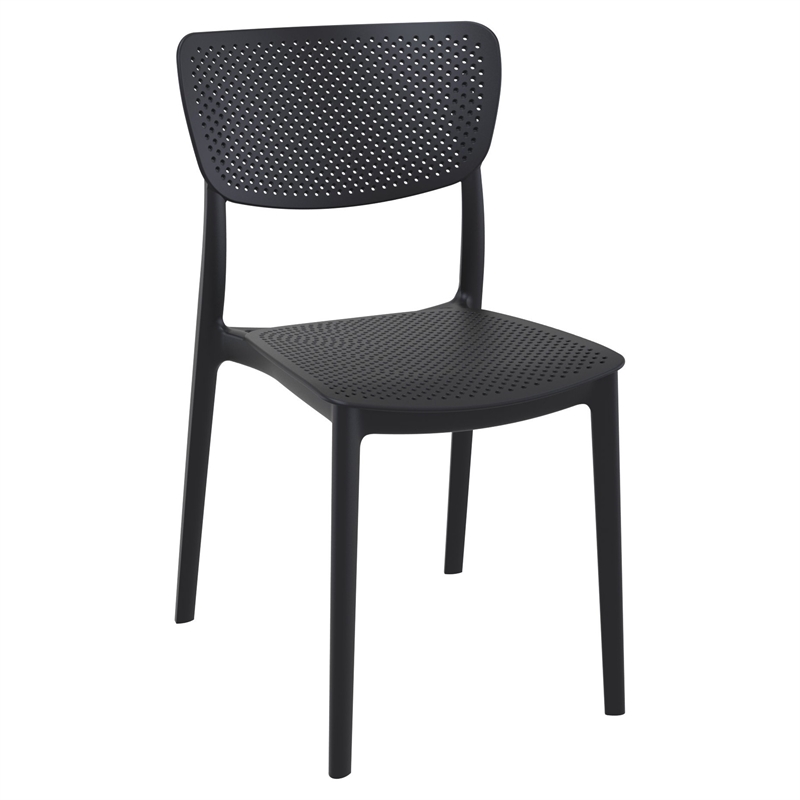 Compamia Lucy Outdoor Bistro Set 3 Piece with 27 inch Table Top Black