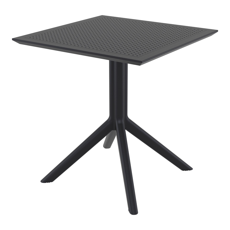 Compamia Lucy Outdoor Bistro Set 3 Piece with 27 inch Table Top Black