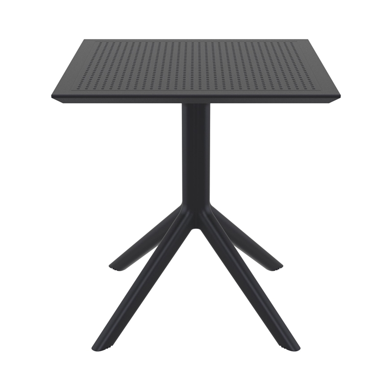 Compamia Lucy Outdoor Bistro Set 3 Piece with 27 inch Table Top Black