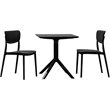 Compamia Lucy Outdoor Bistro Set 3 Piece with 27 inch Table Top Black