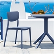 Compamia Lucy Outdoor Bistro Set 3 Piece with 27 inch Table Top Dark Gray