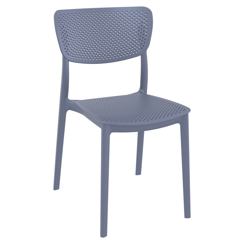Compamia Lucy Outdoor Bistro Set 3 Piece with 27 inch Table Top Dark Gray