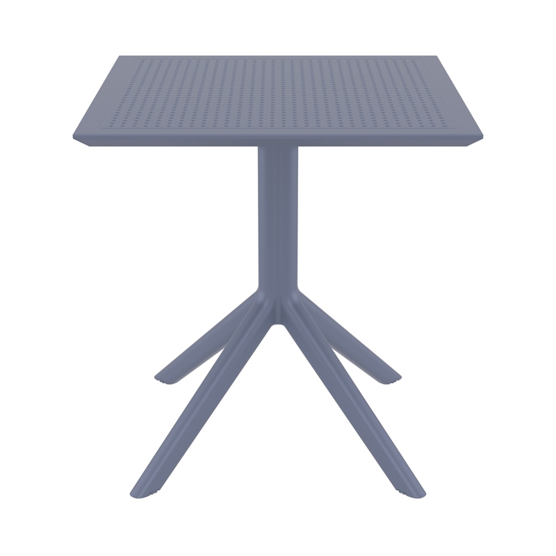 Compamia Lucy Outdoor Bistro Set 3 Piece with 27 inch Table Top Dark Gray