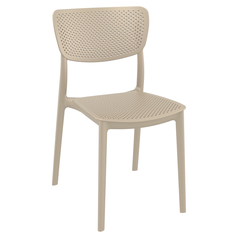 Compamia Lucy Outdoor Bistro Set 3 Piece with 27 inch Table Top Taupe